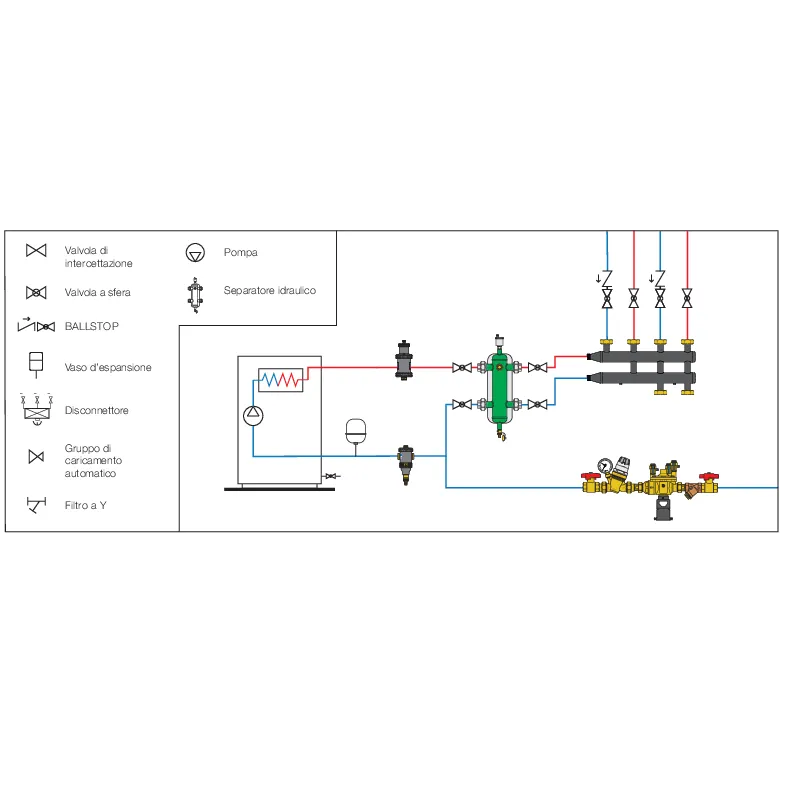 CALEFFİ Seri 5453 DIRTMAG®,YATAY VE DİKEY ALAN İÇİN Mıknatıslı tortu ayırıcı.