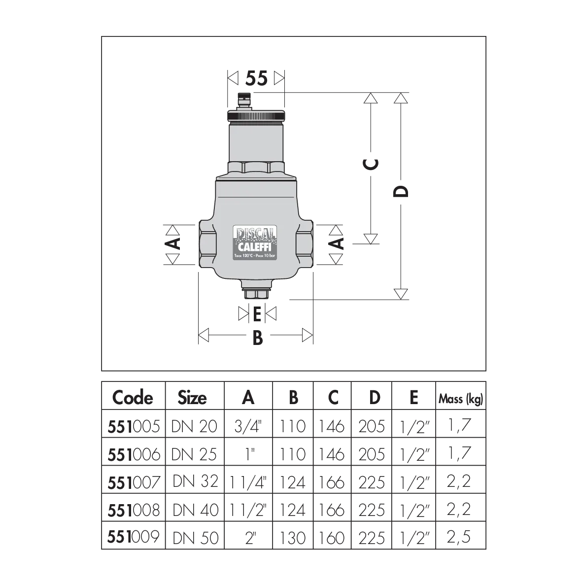 CALEFFİ 551 DİSCAL HAVA AYIRICI