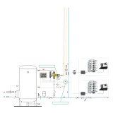 CALEFFİ Seri 6000 LEGIOMIX, Programlanabilir termal dezenfeksiyon ve kontrol özelliğine sahip elektronik karışım vanası, 24 V. Flanşlı bağlantı PN 16.