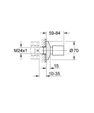 BauCosmopolitan Neutral Ankastre stop valf-Grohe