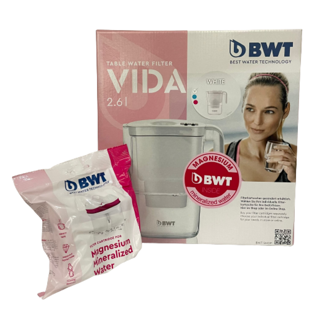 BWT VIDA 2.6 lt Analog magnezyum mineralli 3 adet Kartuş Filtreli su Arıtmalı Sürahi (815822) + (814133-B)