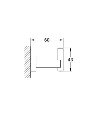 Essentials Cube New Havlu/bornoz askılığı-Grohe