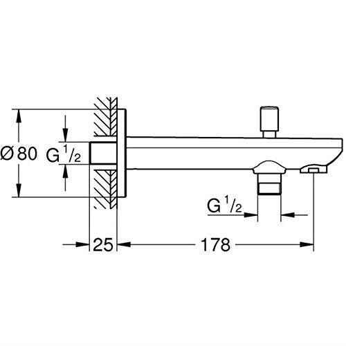 BauContemporary Neutral Yön değiştiricili çıkış ucu-Grohe