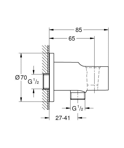 Tempesta wall union w.shw.hold-Grohe