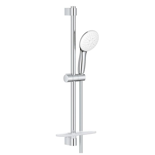 Tempesta 110 III shw rail set 600 +dish,28261 hand shower, 27523 shower rail 600 mm, 28154 Relexaflex hose 1750 mm, 26770 EasyReach tray, max 13.5Lt/min-3 bars-Grohe