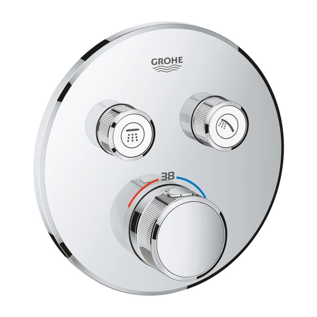 Grohtherm SmartControl Çift valfli akış kontrollü, ankastre termostatik duş bataryası-Grohe