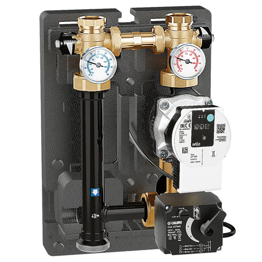 CALEFFİ Seri 167652HE3 Isıtma ve iklimlendirme sistemleri için motor kontrollü pompalı karışım ünitesi, DN 25