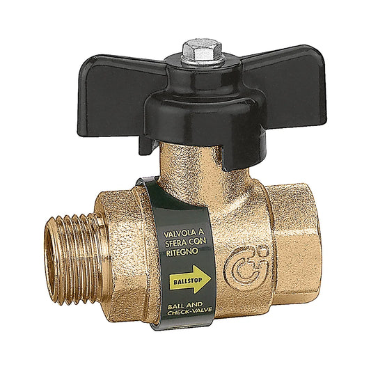 CALEFFİ Seri 332 BALLSTOP, Kendinden çek-valfli küresel vana, erkek - dişi bağlantılar.20 EU