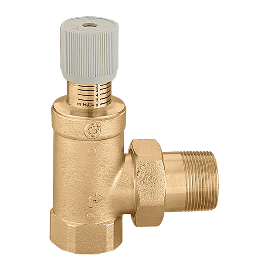 CALEFFİ Seri 519703 Kademeli gösterge ile ayarlanabilir diferansiyel by-pass vanası.