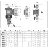 CALEFFİ Seri 5453 DIRTMAG®,YATAY VE DİKEY ALAN İÇİN Mıknatıslı tortu ayırıcı.