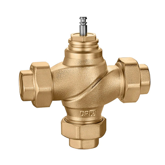 CALEFFİ Seri 636 Dişli, üç yollu, glob tip karışım vanası.