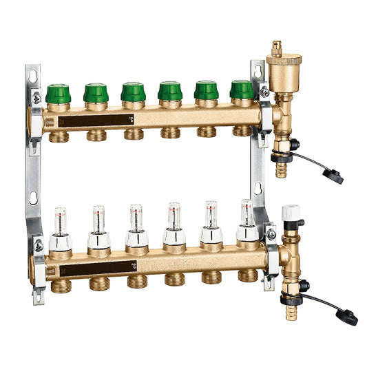 CALEFFİ Seri 665 DYNAMICAL®, Ön-montajlı dağıtım kolektörü.