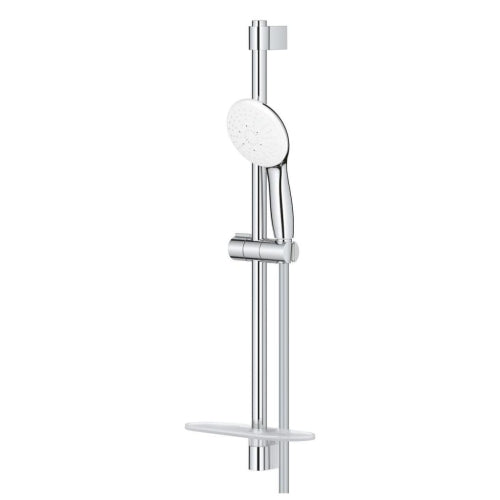 Tempesta 110 III shw rail set 600 +dish,28261 hand shower, 27523 shower rail 600 mm, 28154 Relexaflex hose 1750 mm, 26770 EasyReach tray, max 13.5Lt/min-3 bars-Grohe