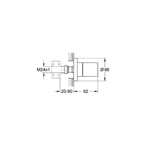 Grohtherm 3000 Cosmopolitan Ankastre stop valf-Grohe